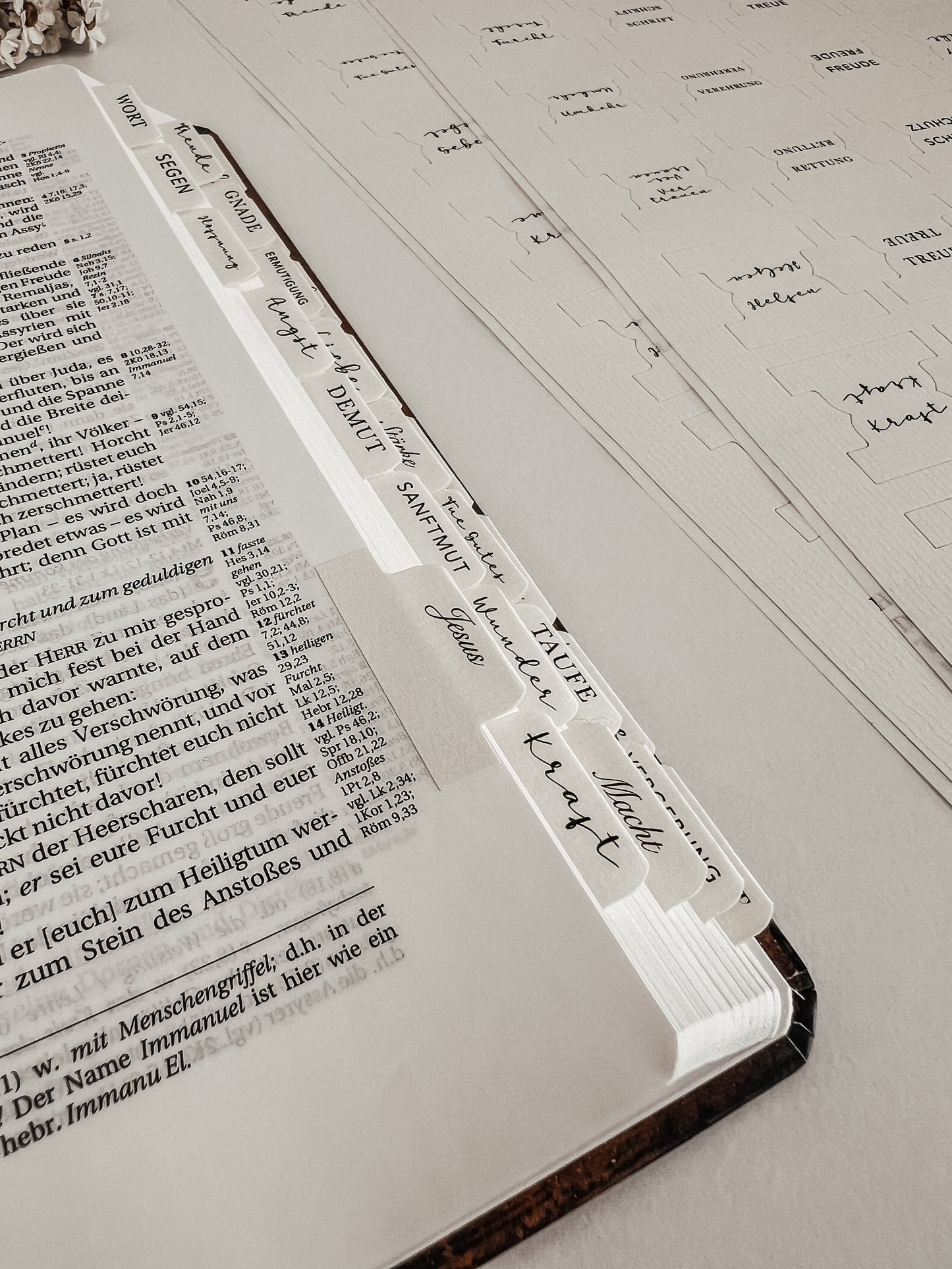 Bibelregister nach Themen | weiß | selbstklebend