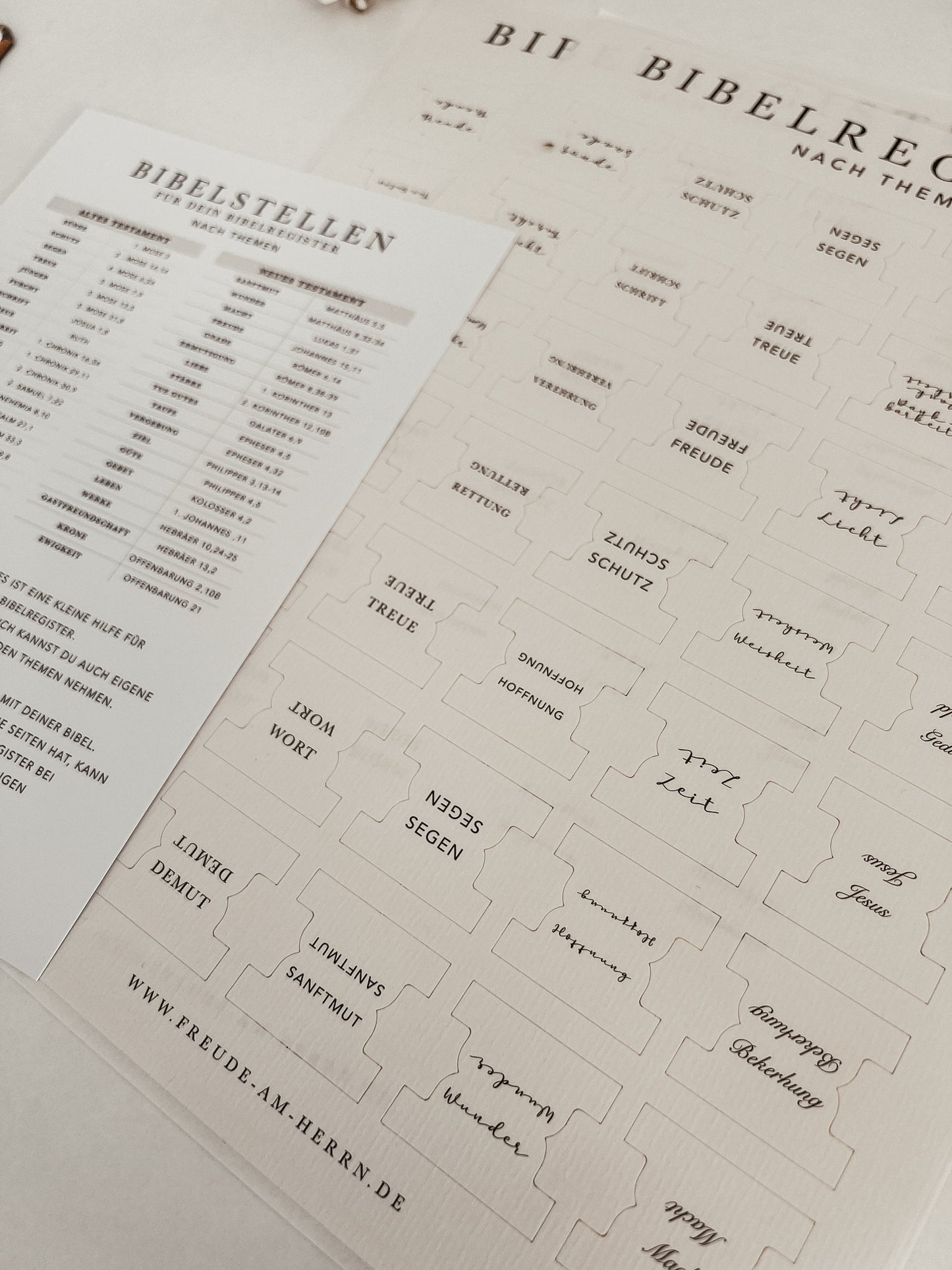 Bibelregister nach Themen | weiß | selbstklebend