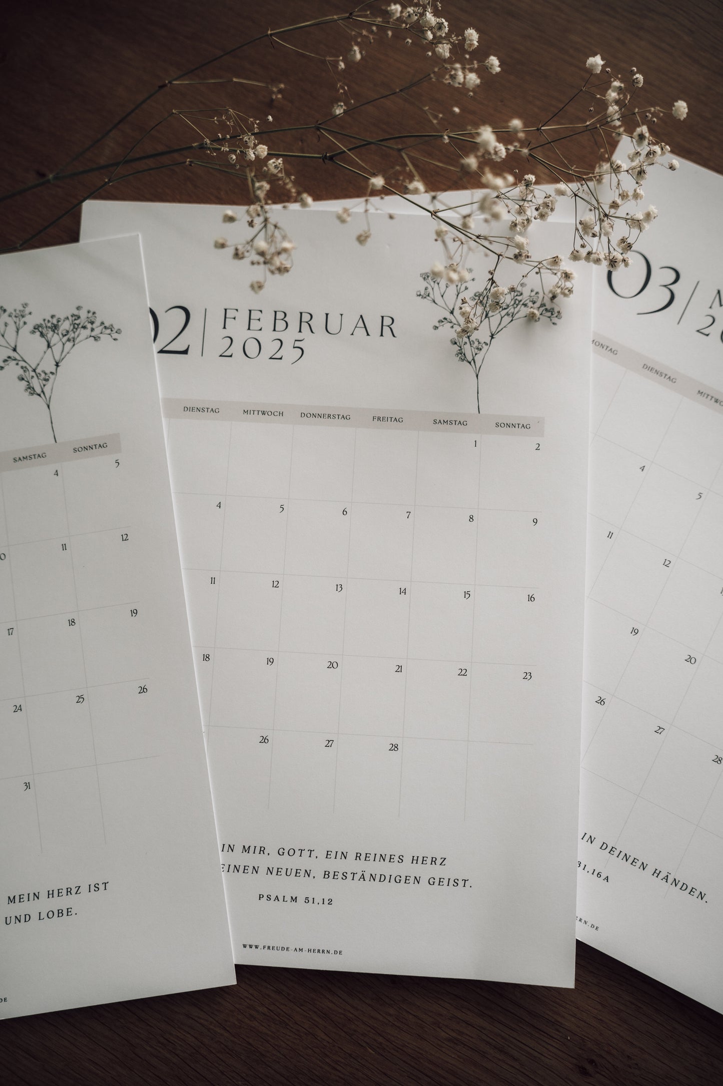 Kalender 2025 mit Bibelversen