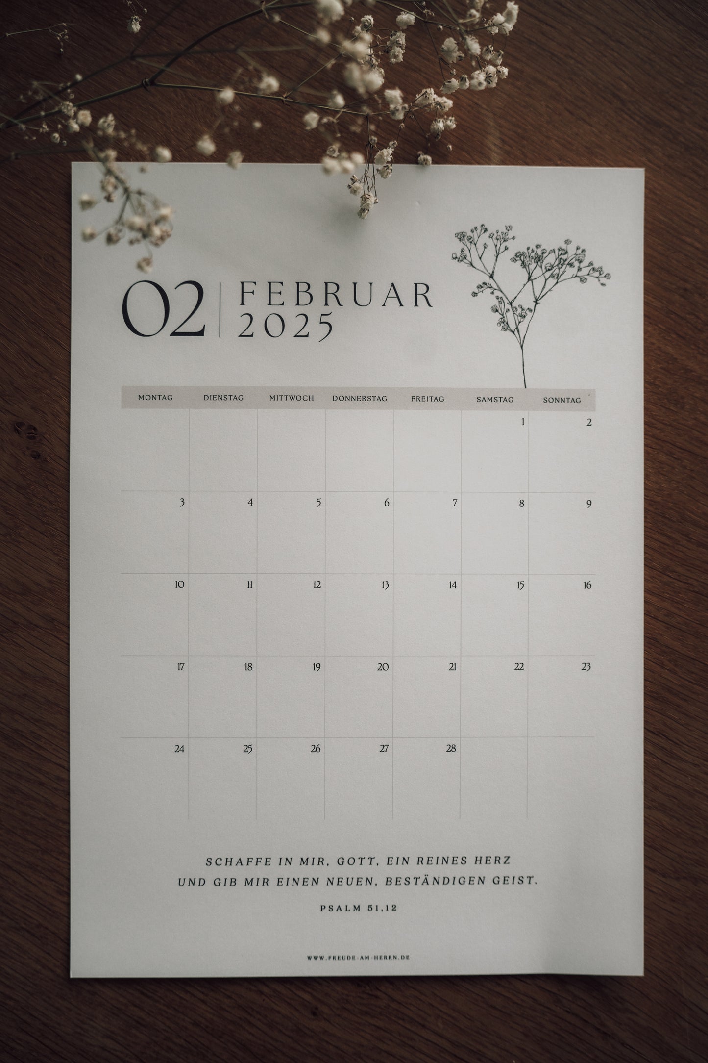 Chrislticher Kalender zum Aufhängen