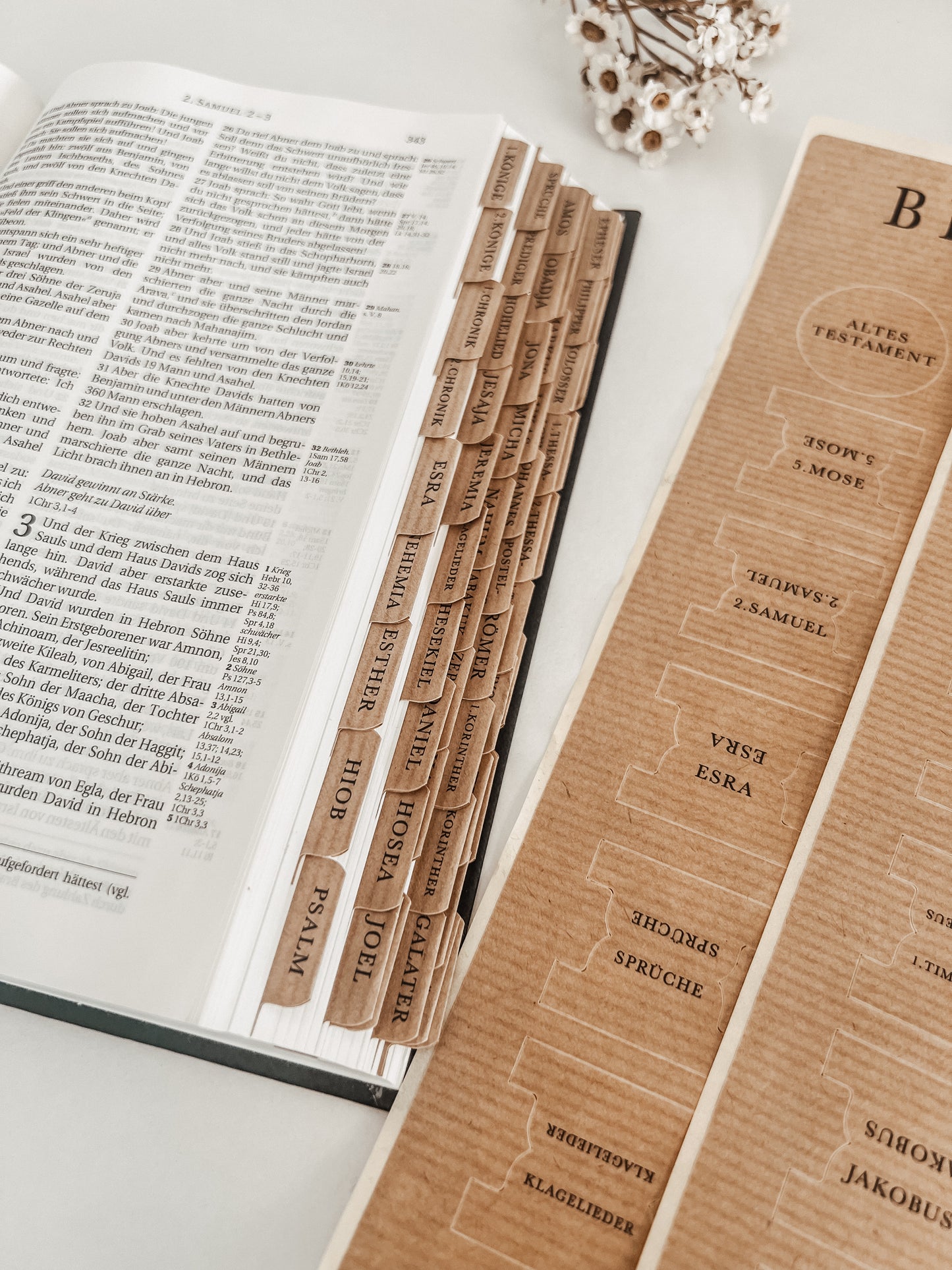 Bibelregister | Bücher der Bibel | Kraftpapier, selbstklebend