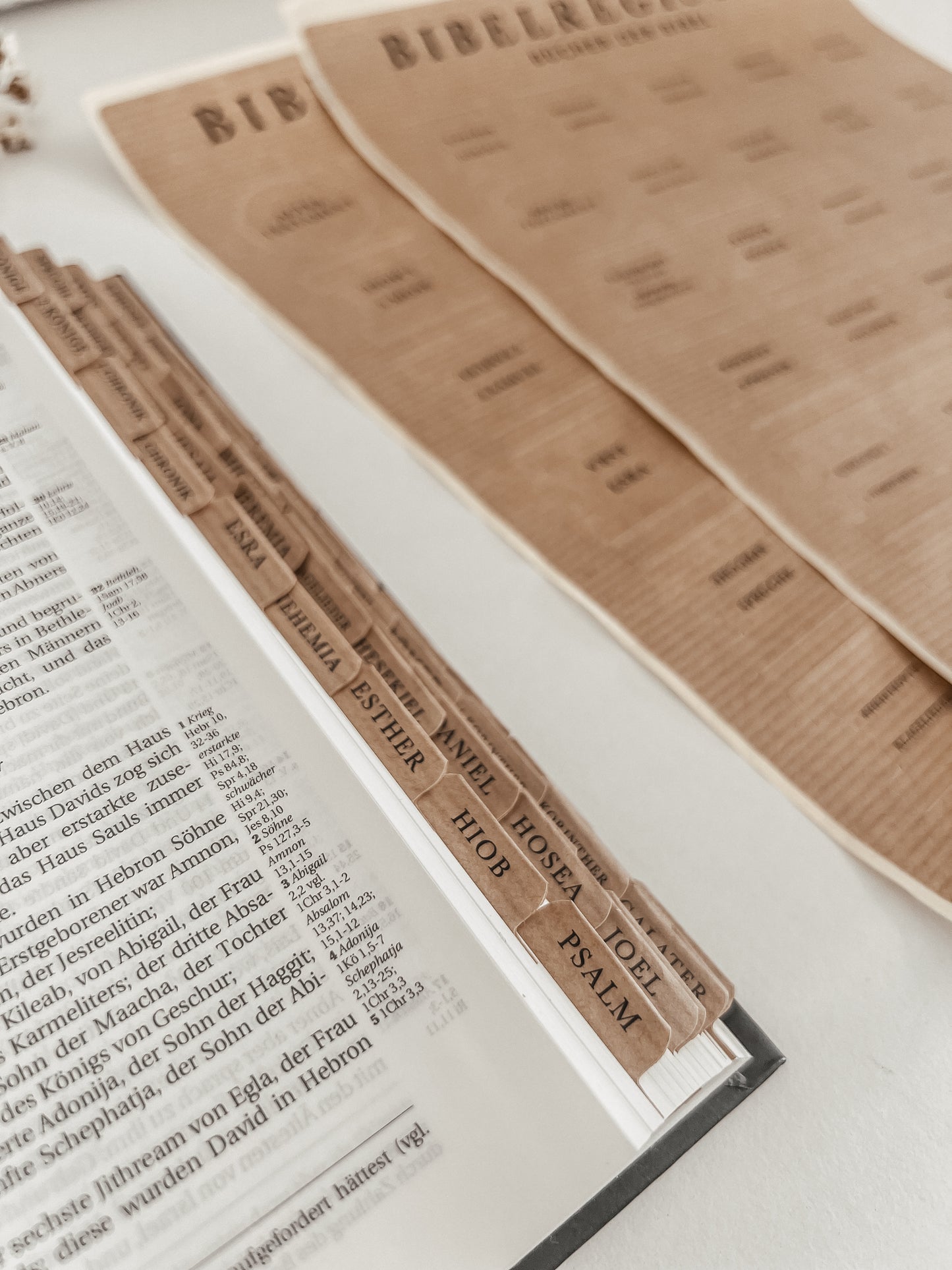 Bibelregister | Bücher der Bibel | Kraftpapier, selbstklebend