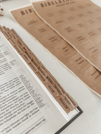 Bibelregister | Bücher der Bibel | Kraftpapier, selbstklebend