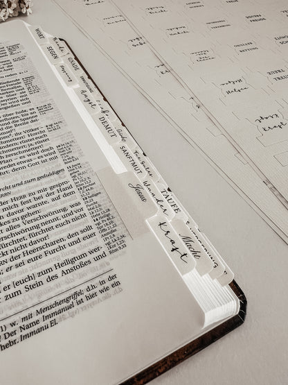 Bibelregister nach Themen | weiß | selbstklebend
