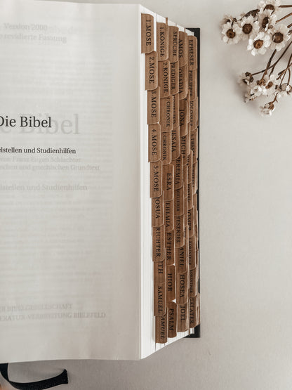Bibelregister | Bücher der Bibel | Kraftpapier, selbstklebend
