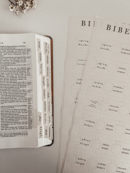 Bibelregister nach Themen | weiß | selbstklebend