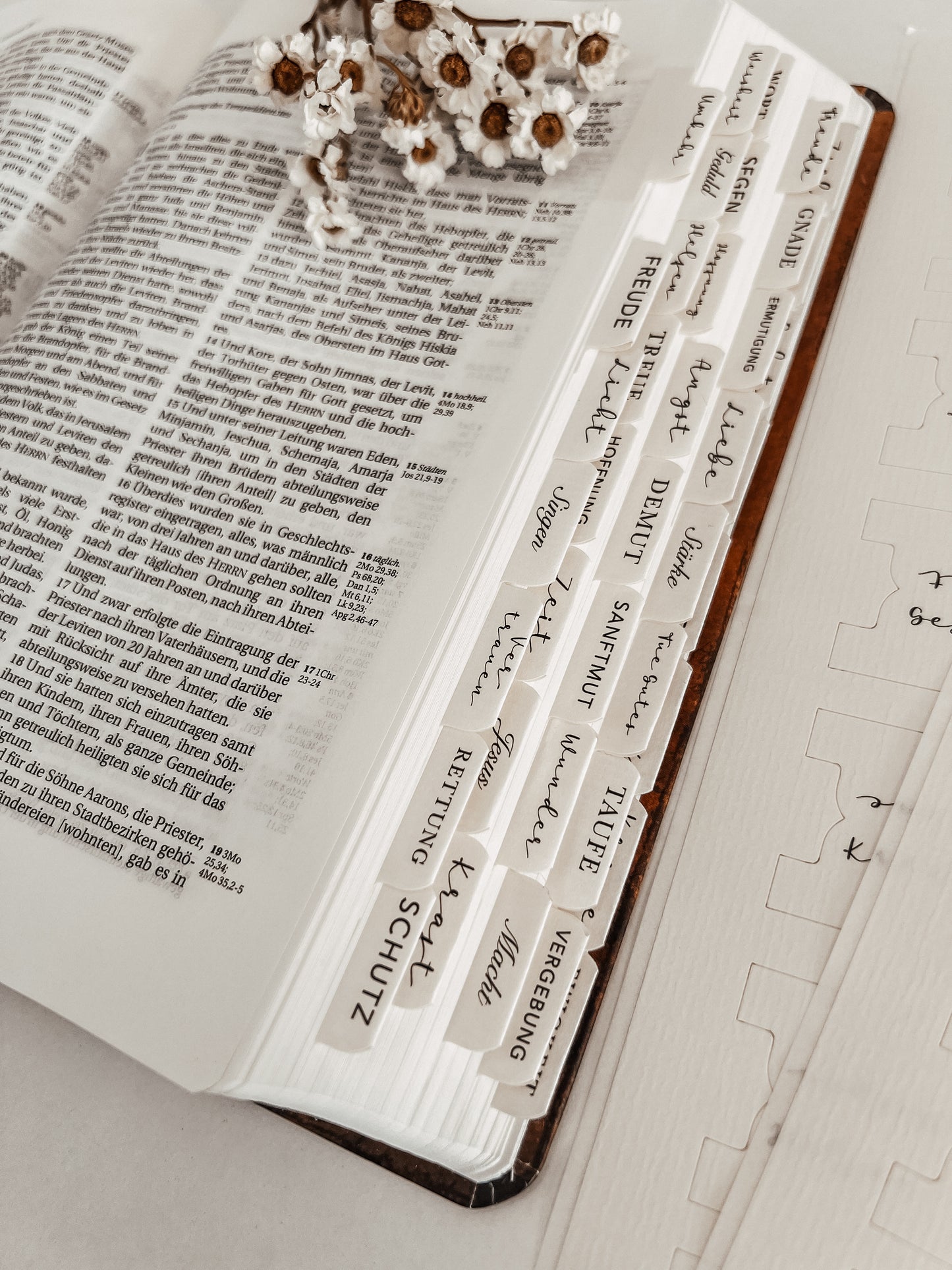 Bibelregister nach Themen | weiß | selbstklebend