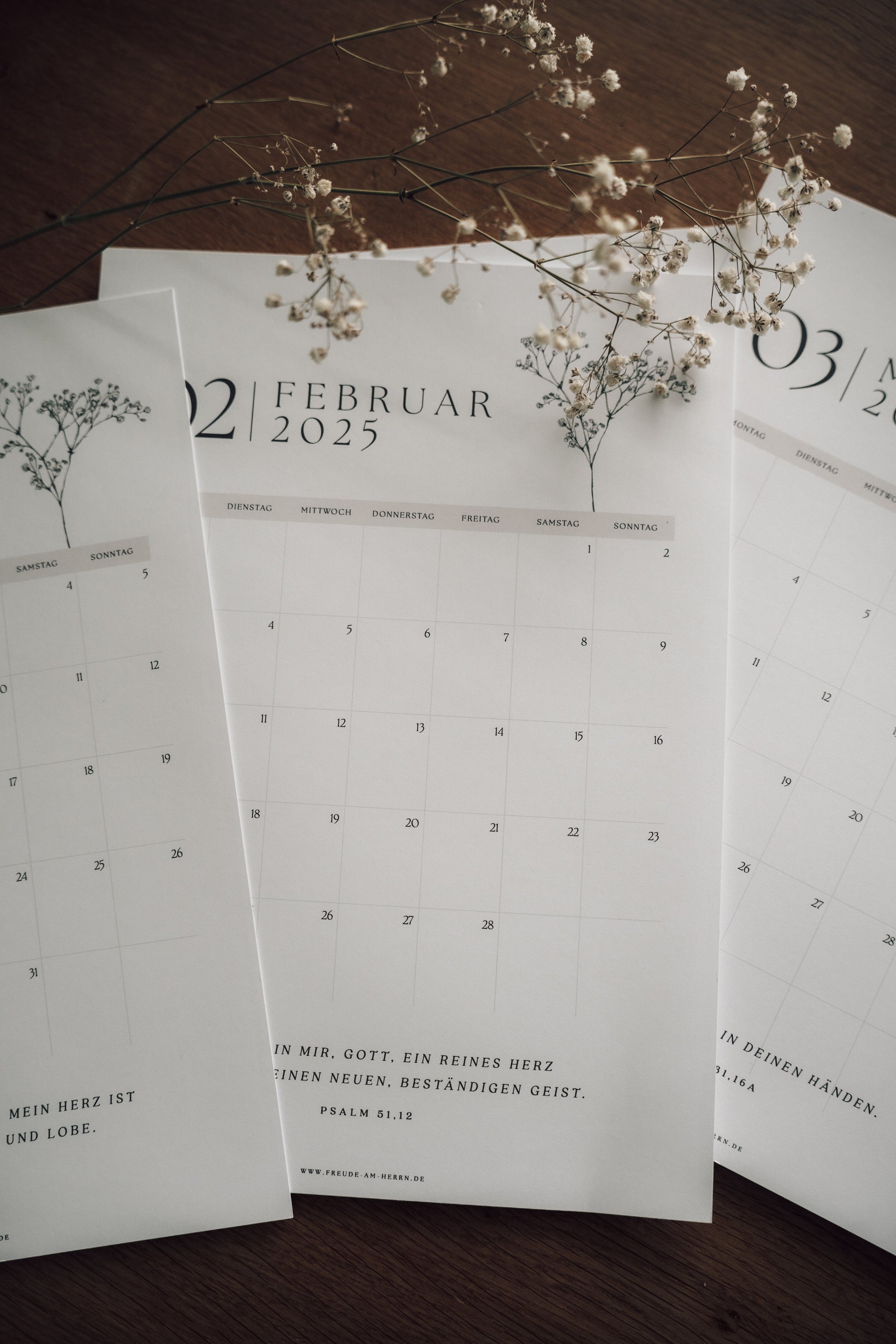 Kalender 2025 mit Bibelversen