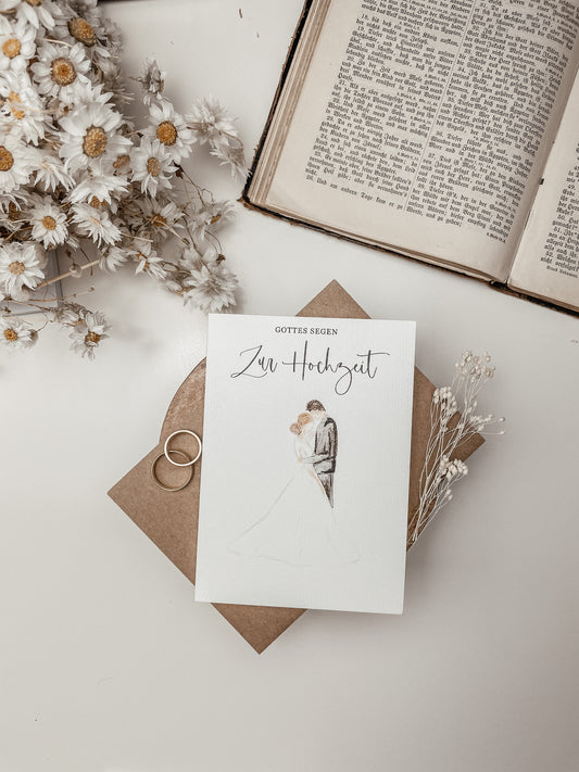 Karte für Hochzeit | Gottes Segen zur Hochzeit